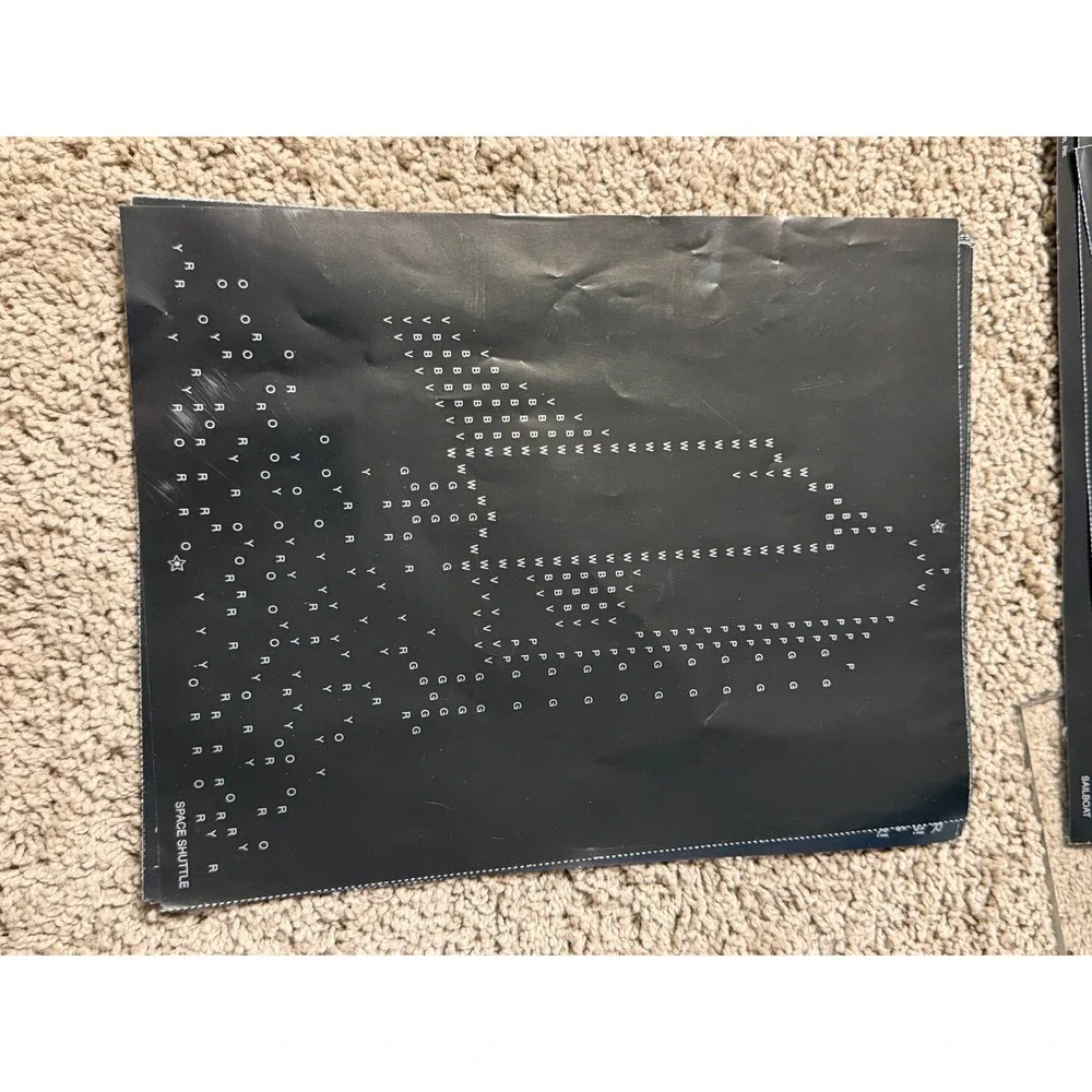 Vintage Lite Brite Refill Lot Templates Mr Potato Head Alligator & Pegs Bag